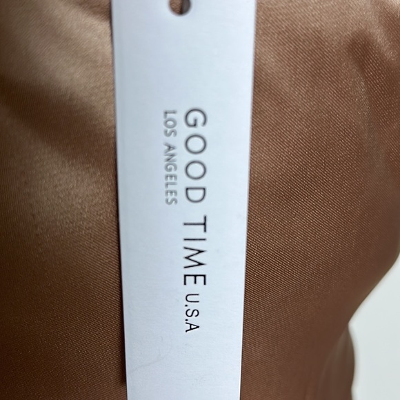 NWT Good Times One-Shoulder Ruched Wrap Dress in Champagne Size L - Picture 11 of 16